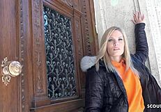 Deutscher Scout pickt dünne blonde Teen 18+ für rauen Spaß auf