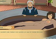 Söta Katara fitta och Korra bröst i Four Elements Trainer