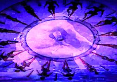 Vintage tabu scena z dlakavo piško upognjeno na prostem, retro vibracije in surovi doggystyle