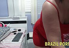 ENF gulosa BBW Delicia tachină în rochia ei senzuală înainte de acțiune anală intensă