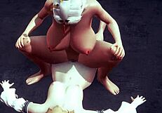 Genshin Impact hentai: Ningguangot döngeti Jean futanari anime akcióban