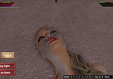 Ethan和Kelsey在裸体格斗3D对决，金发女被狠狠干！