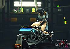 Garota super sexy algemada e fodida por travesti com pauzão