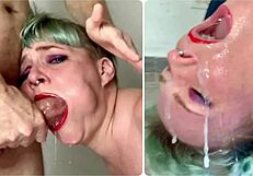 Mund weit auf für diesen extremen Würge-Blowjob jetzt