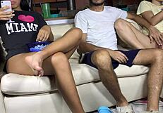 Mariangels Watches Cousins Fucking Hard Next to Her in Living Room Doggy Style.