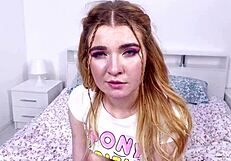 Première pénétration anale et défloration pour Jenny Moor bienvenue dans le porno et sperme en bouche vg068