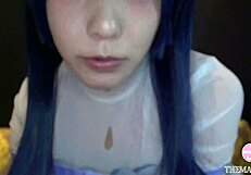 Hei, vino cu mine, spune fata idol HentaiCosplay, și își futut fundul crud