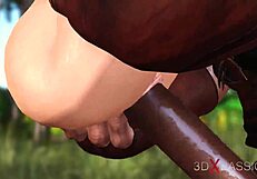 Cazzo! Bionda carina universitaria con codini scopa cazzo nero grande nel bosco!