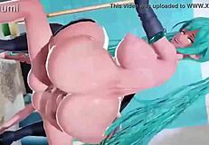 Ремикс удовольствия с шимейлом Хацуне Мику в 3D мультфильме