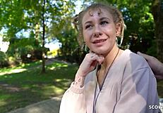 Немецкий скаут дает первой анальный кремпай на свидании на улице крошечной 18+ тинейджерке Джулии Джус