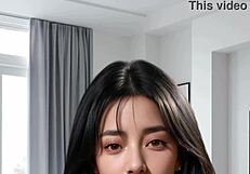 OMG, min 21-åriga asiatiska styvsyster med enorma skakande bröst knullar mig POV ocensurerad hentai