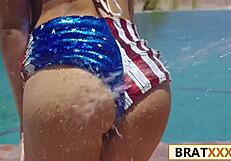 Yo, Bu Amerikan Genç Kadın 18+'ın BJ Becerileri Beni Şaşırtıyor... Islak Am Sikme!