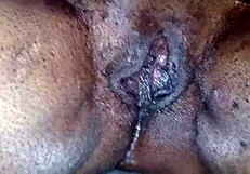 Ebony milf’s sweet juice dripping down. Who knew mature curves could tease like this?