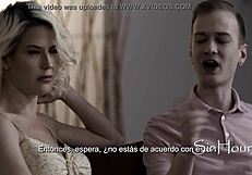 On cvili gledajući svoju ženu kako dominira kao cuck sa španskim titlovima