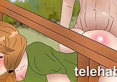 Alex coincée dans la clôture s'éclate avec Steve dans le hentai Minecraft