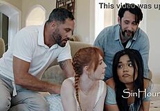 家庭交换变成4人肛交混战 - Madi Collins, Summer Col