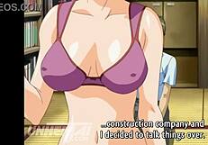 Milf forfører ung offentlig arbejder i vild u censureret hentai action