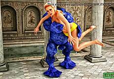 Partouze monstrueuse à quatre en action hentai 3D sauvage