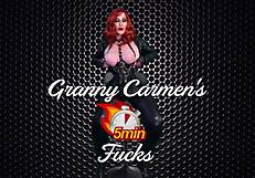 할머니 카르멘이 선교사 자세로 세게 박히고 절정