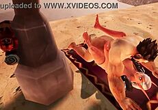 Et par har sex på stranden Warcraft parodi