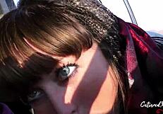 ベタベタフェラが車内で精液飲み込みに！