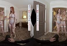 Naughty America - Lauren Phillips in Natasha Starr presenetita nevesto Katie Morgan s vročim striptizerjem iz bachelorette zabave