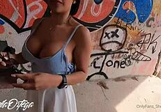 Blowjob POV luar dan seks hutan liar dengan Sheila Ortega