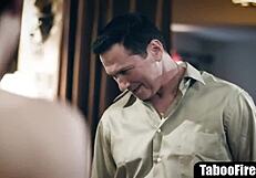 stepmom gets drilled in all holes by stepdad and stepson in wild threesome