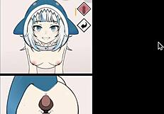 角色扮演和鲨鱼女孩组合墙上狂野动作第3集