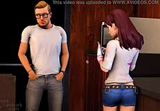 D Va在卡通口交中变得超野性