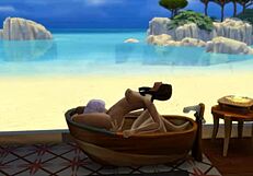 seraphina在sims 4和邻居互动