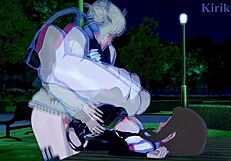 오차코 우라라카와 히미코 토가가 이 격렬한 후타나리 섹스를 감당할 수 있을까?