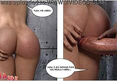 फुटा बाइकर बेबी अपनी बिग ब्लैक लंड गर्लफ्रेंड की ज्यूसी चूत में धकेलती है