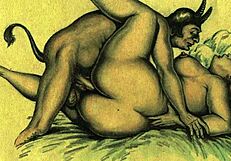 Dibujos eróticos vintage de cómics con personajes antiguos de anime hentai en estilos retro