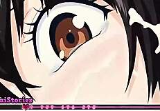 Slut sexy travestit își freacă pula în transport public în joc anime. Acțiunea outdoor se intensifică.