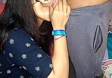 नवविवाहित भारतीय जोड़ा ऑफिस के बाद जोरदार चुदाई करता है