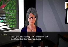 Érett MILF nagy cicikkel és seggel erotikus hentai szexet csinál rajzfilmben