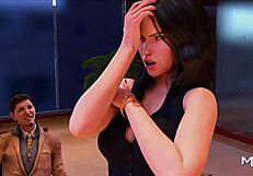 Muotibisnes tyttö saa pillunsa nussituksi asunnossa 3D-anime