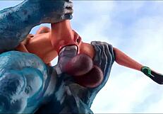 哇，这骚货竟然塞了个巨屌进屁股