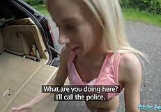 Nie wierzę, Nesty, ta zwariowana blondynka, zażądała seksu na zewnątrz za kasę. Było dziko z wytryskiem w POV!