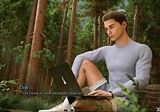 Kåt tonårshora visar stor rakad fitta i rollspel