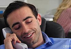 يا، جبت بيتزا زب كبير ونيك من الخلف من رجل التوصيل للاتينية جيزيل بلانكو.