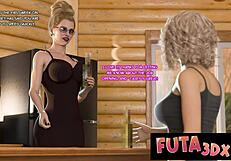 Wow, babysitter-ul Futa3Dx ia o pulă monstru futa adânc în pizda strâmtă