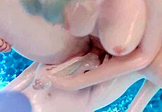 שלוש דיקגירלס אנימציה מזיינות אחת את השנייה בתחת ומגיעות אחת על השנייה - סקס פוטנרי 3D