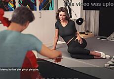 Bara hänger med fru och styvmor i 3D-hentai-spel