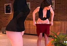 Chica anime muestra su culo en el mundo de la moda