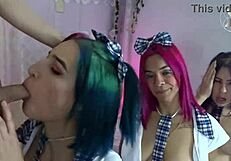 jazmin dostáva hrdlo jebané na kolenách s priateľmi