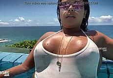 Krissy gets naughty in a hotel room as an amateur crossdresser