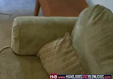POV video of a girlfriend giving a handjob as well as jacking off