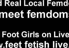 Femdom mistress takes her enjoyment from her submissive punishing him through foot worship